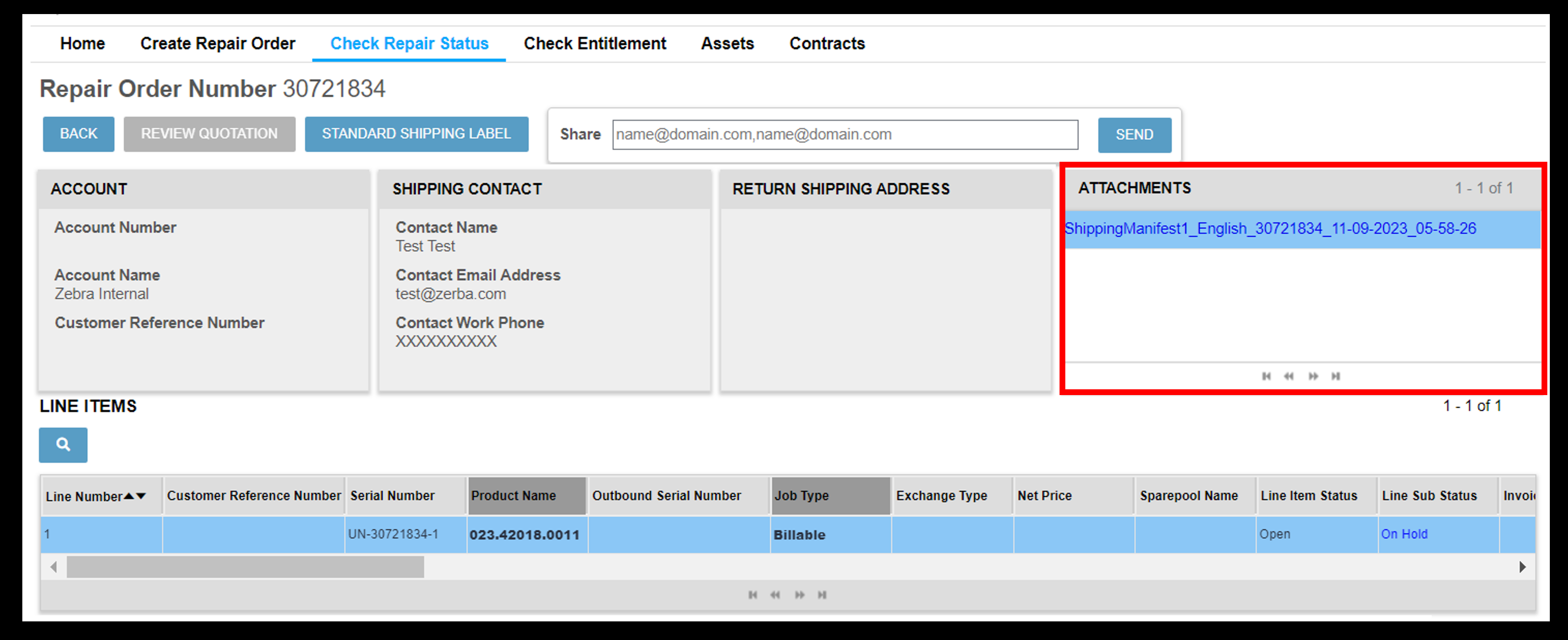 Captura de tela de download dos documentos de reparo 4