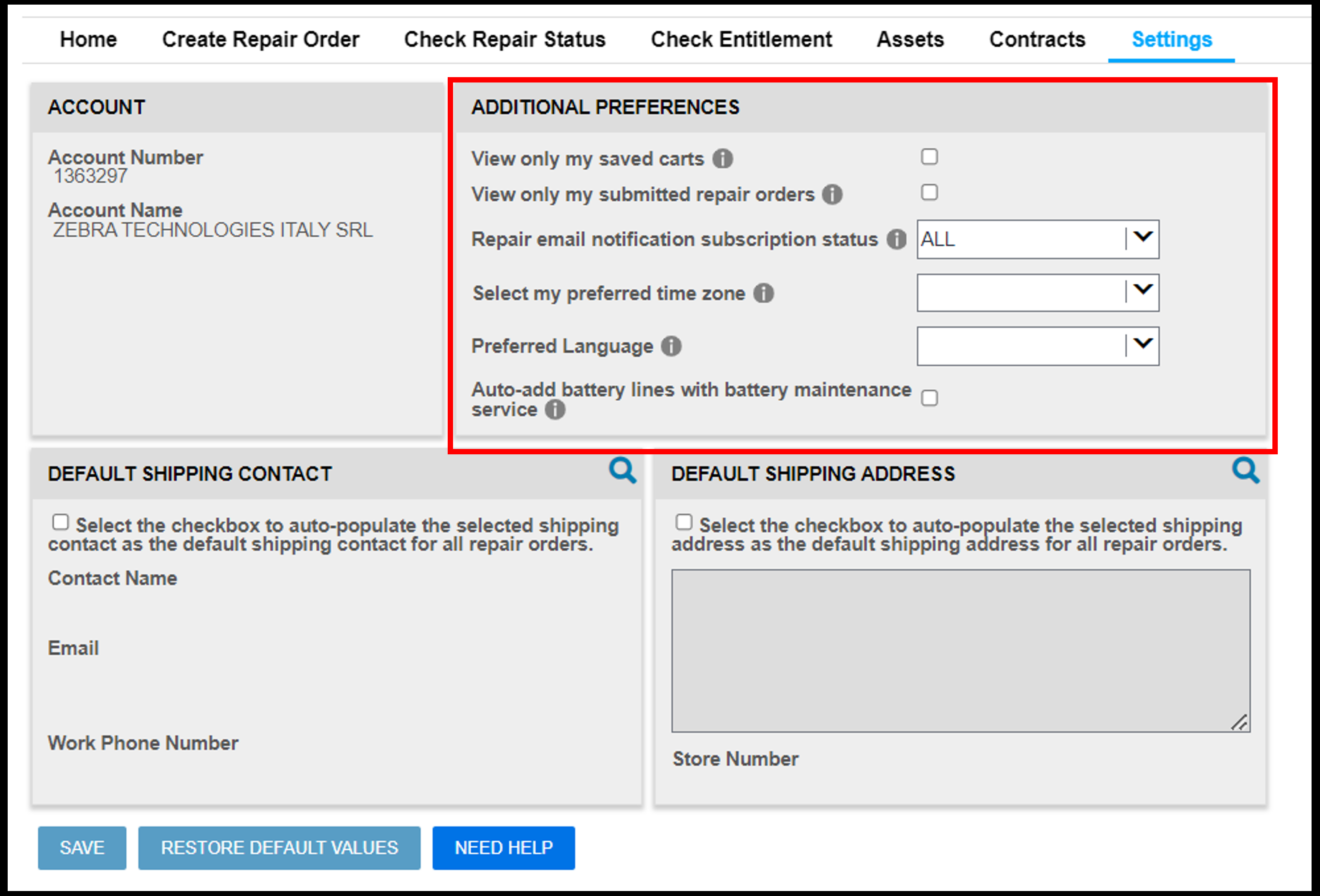 Captura de tela dos guias de reparo de configurações do usuário 4