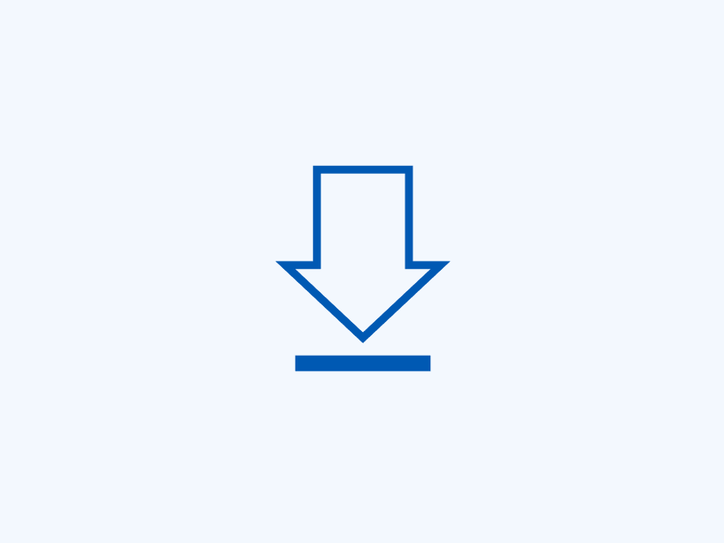 Icono de descarga con fondo azul