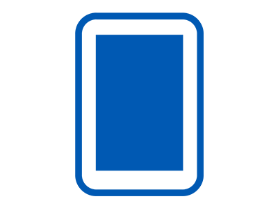 태블릿 블루 아이콘