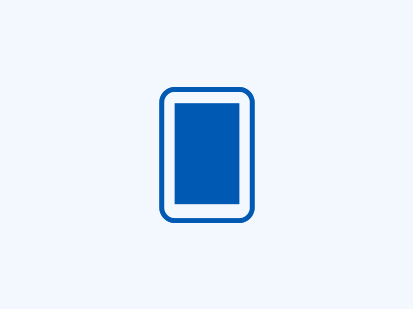 Tabletas, icono, fondo azul