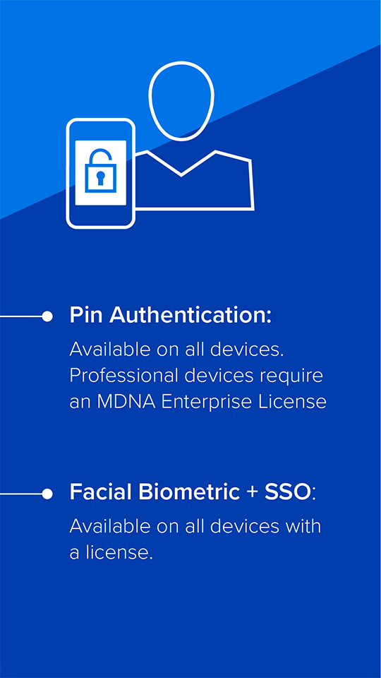 Pin Authenication and Facial Biometric Graphic