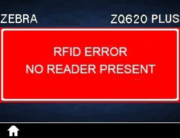 ZQ620 Plus RFID Error No Reader Present