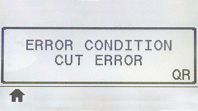 Error Condition Cut Error