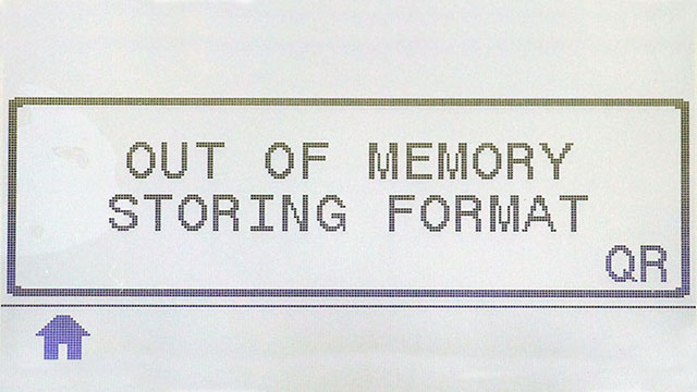 Out of Memory Storing Format