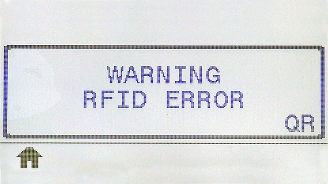 Warning RFID Error