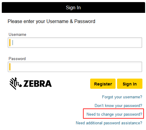 Schermata Modifica password 2