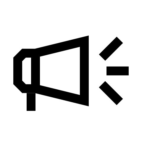 Zebra Announcement Speaker Icon in Black PNG