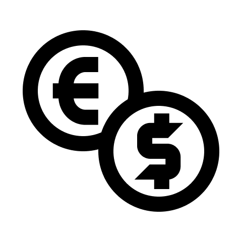 Zebra Money Icon in Black PNG