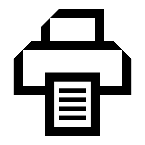 Zebra Printers Icon in Black PNG