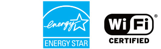 ZD400 Series Desktop Printers Spec Sheet Compatible Icons Image:  Energy Star, Wi-Fi Certified