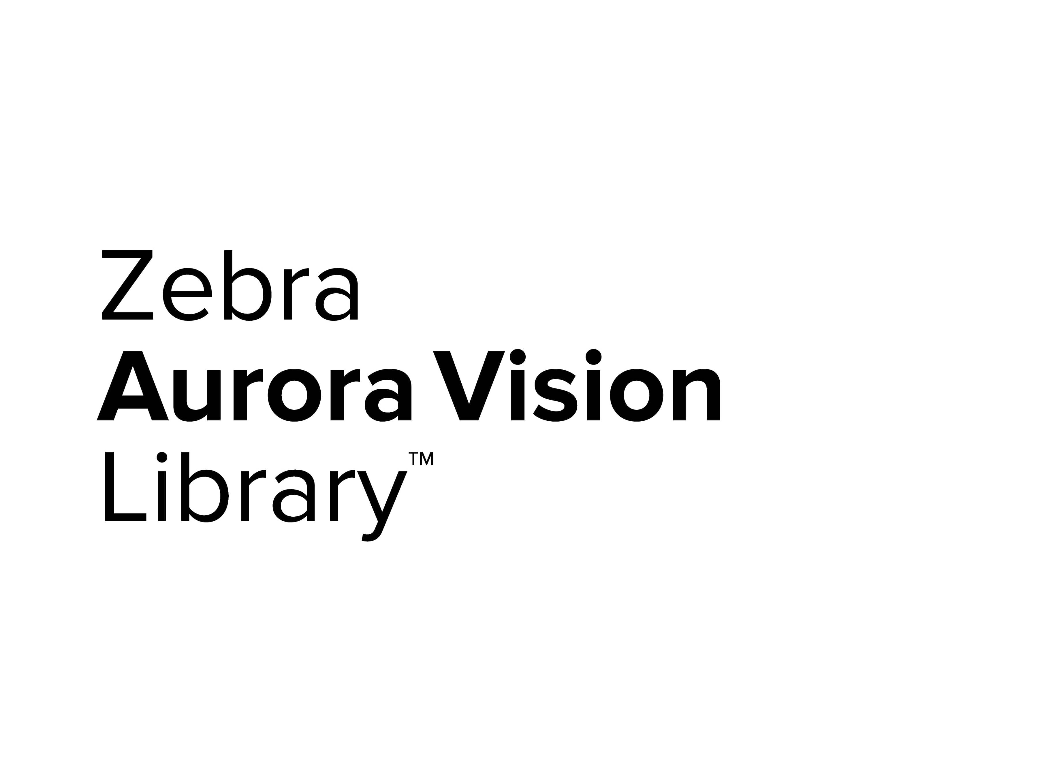 Zebra Aurora Vision Library