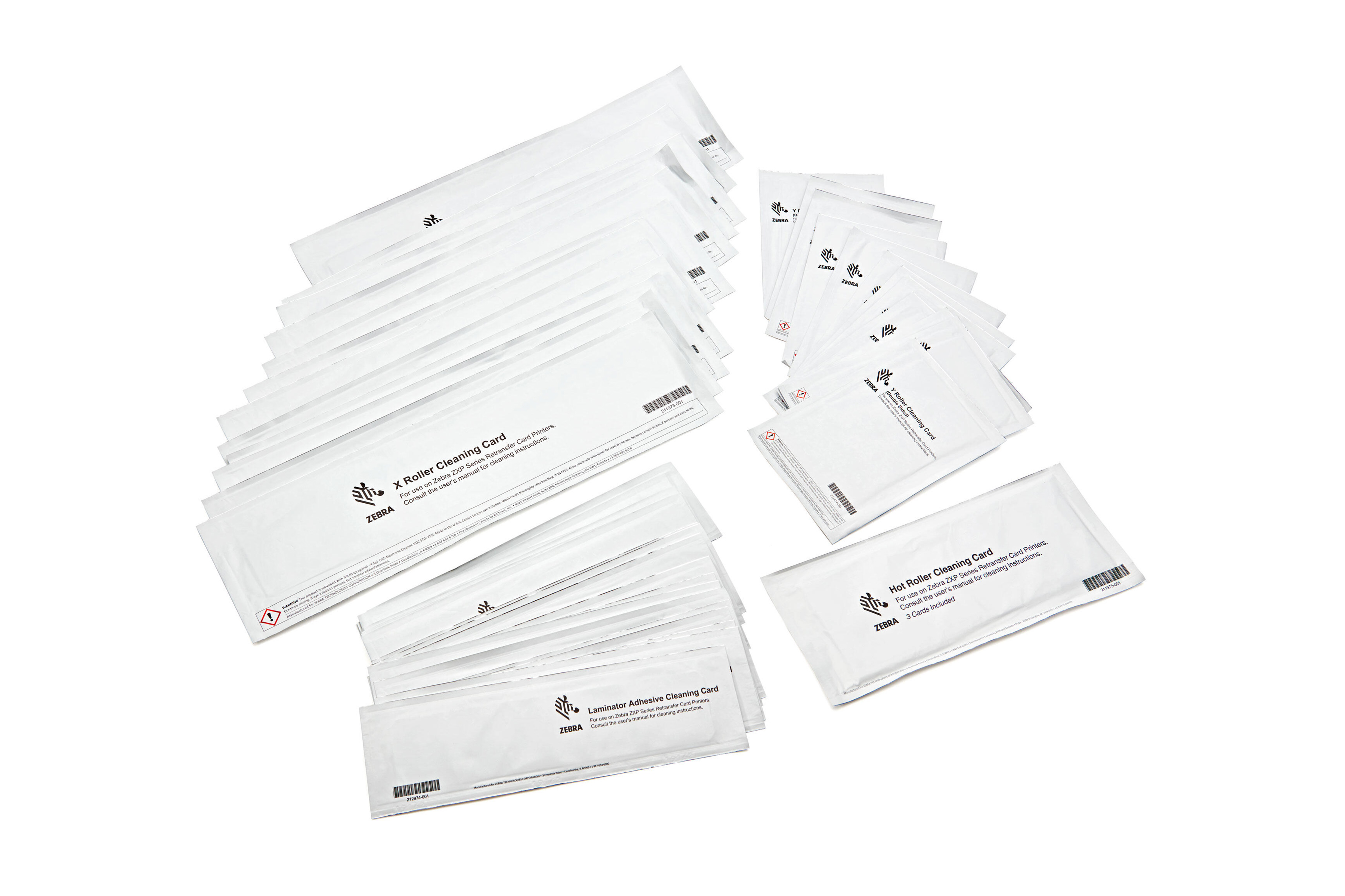 Group of cleaning kits for Zebra products. Group of cleaning kits for Zebra products.