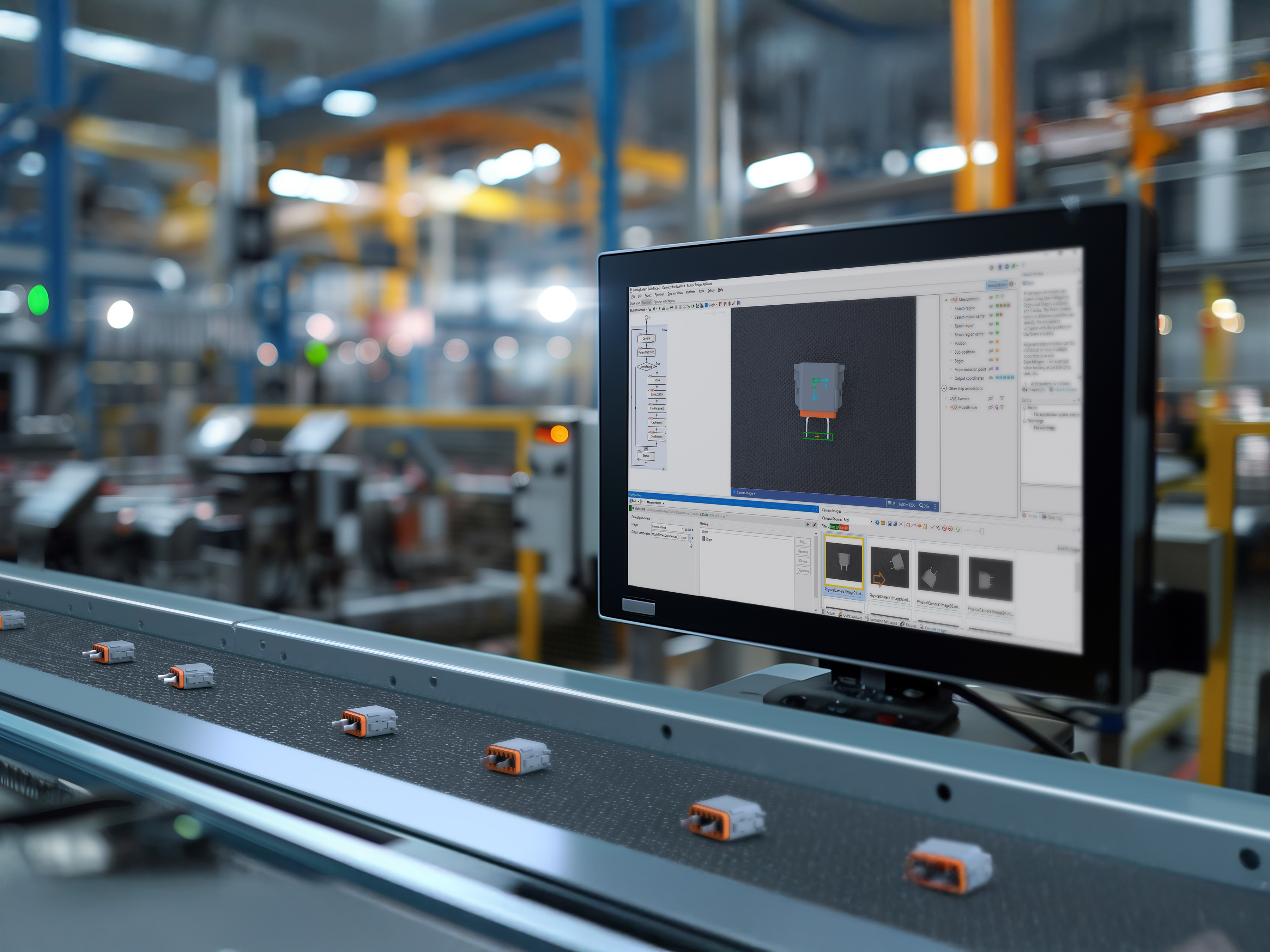 Inspection of components manufacturing using a monitor Inspection of components manufacturing using a monitor