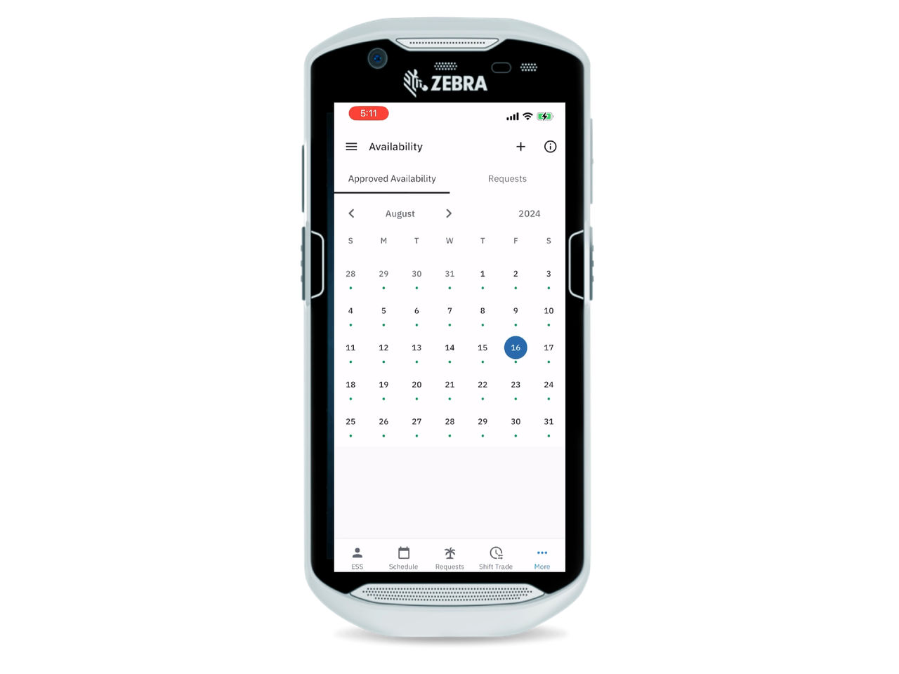 Workcloud Shift Availability Workcloud Shift Availability