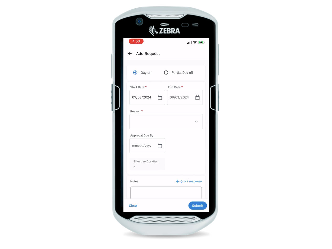 Workcloud Shift PTO Request Workcloud Shift PTO Request