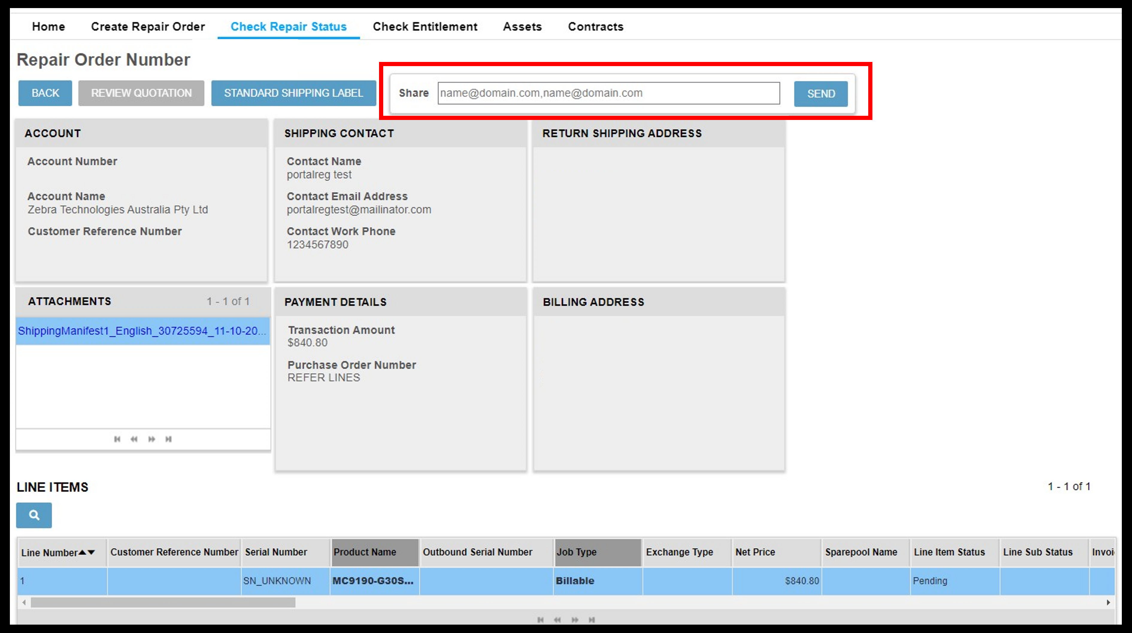 Visualizzare i dettagli della riparazione Screenshot 14