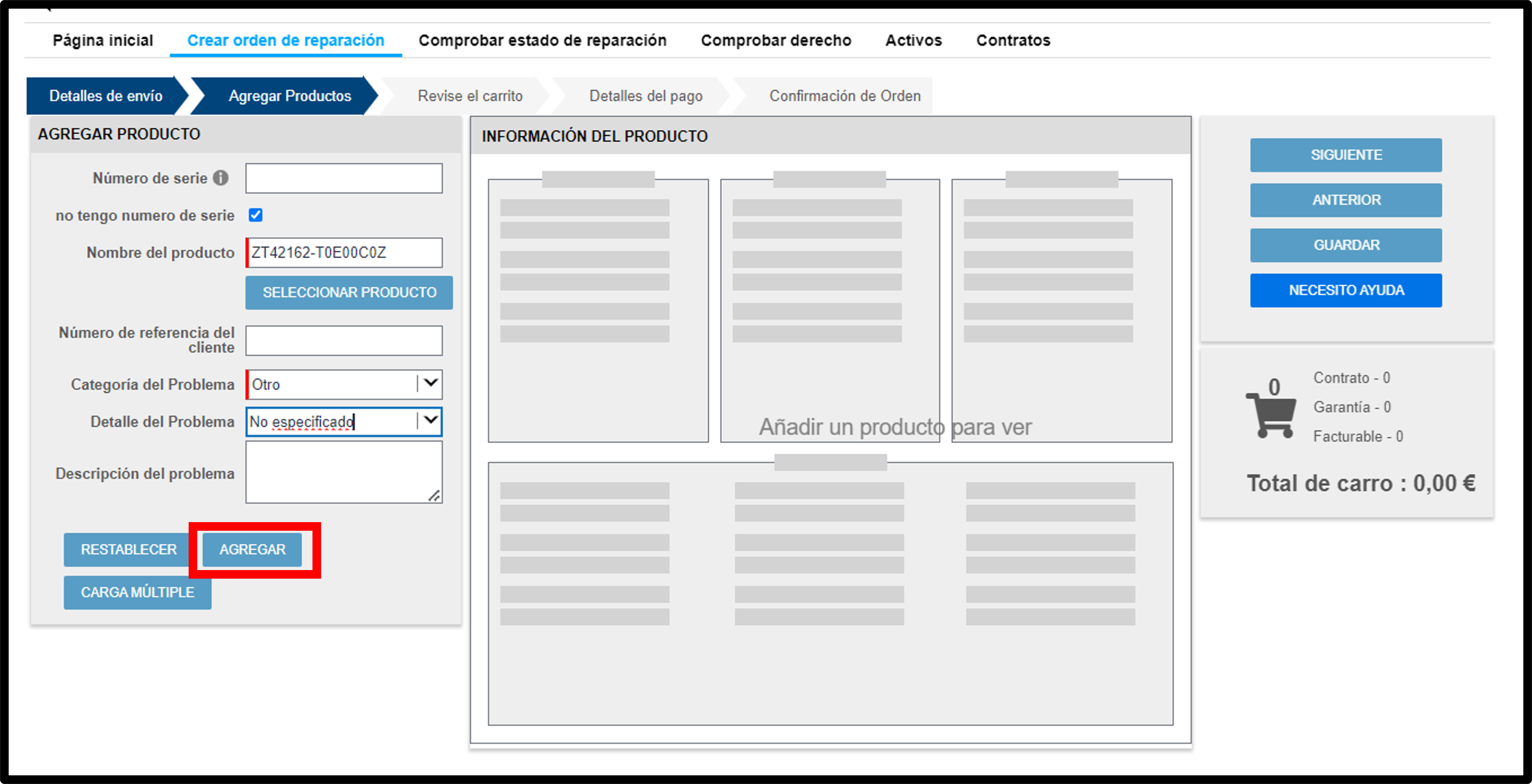 Disputar derechos del dispositivo, captura de pantalla 1