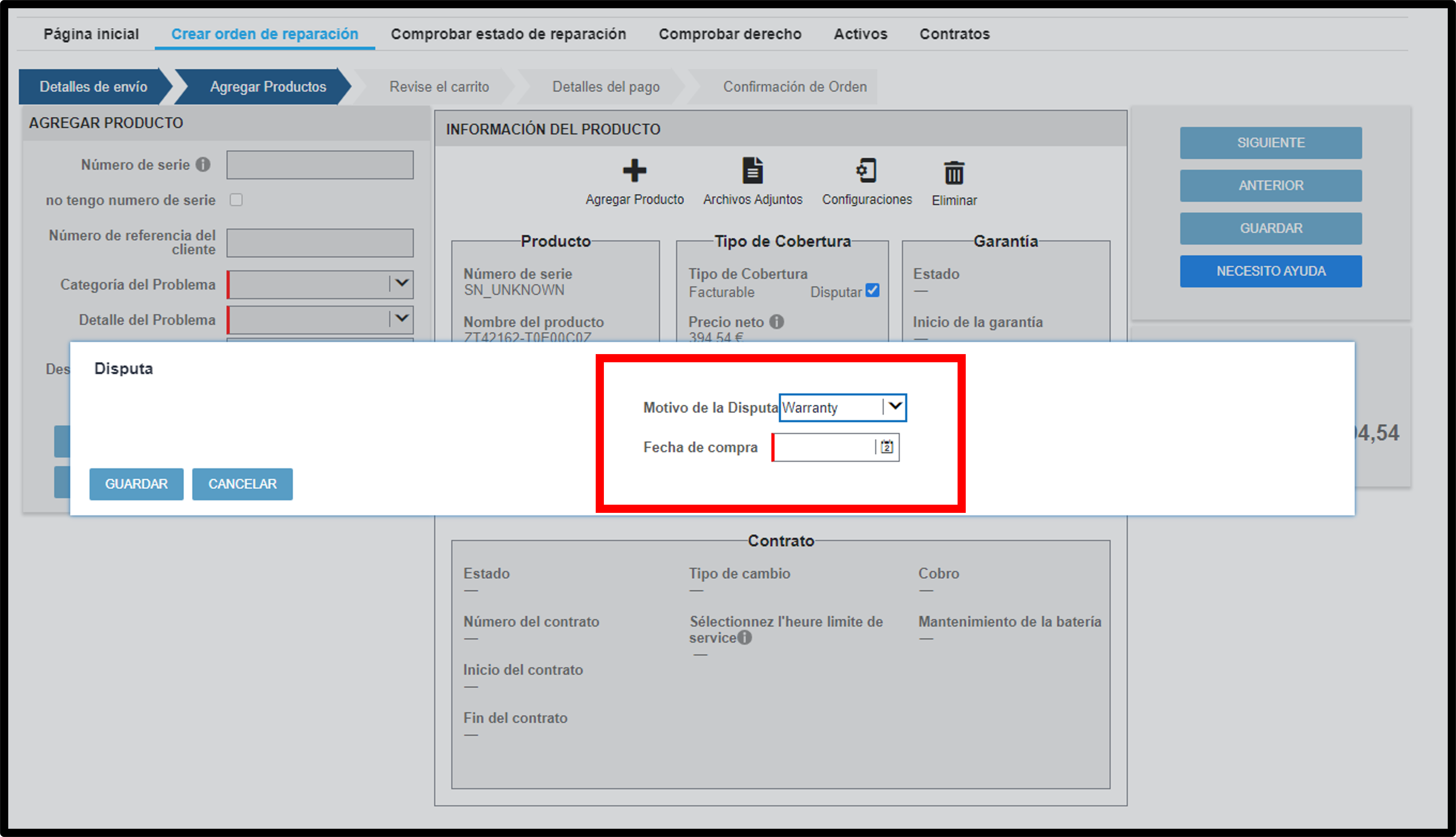 Disputar derechos del dispositivo, captura de pantalla 6