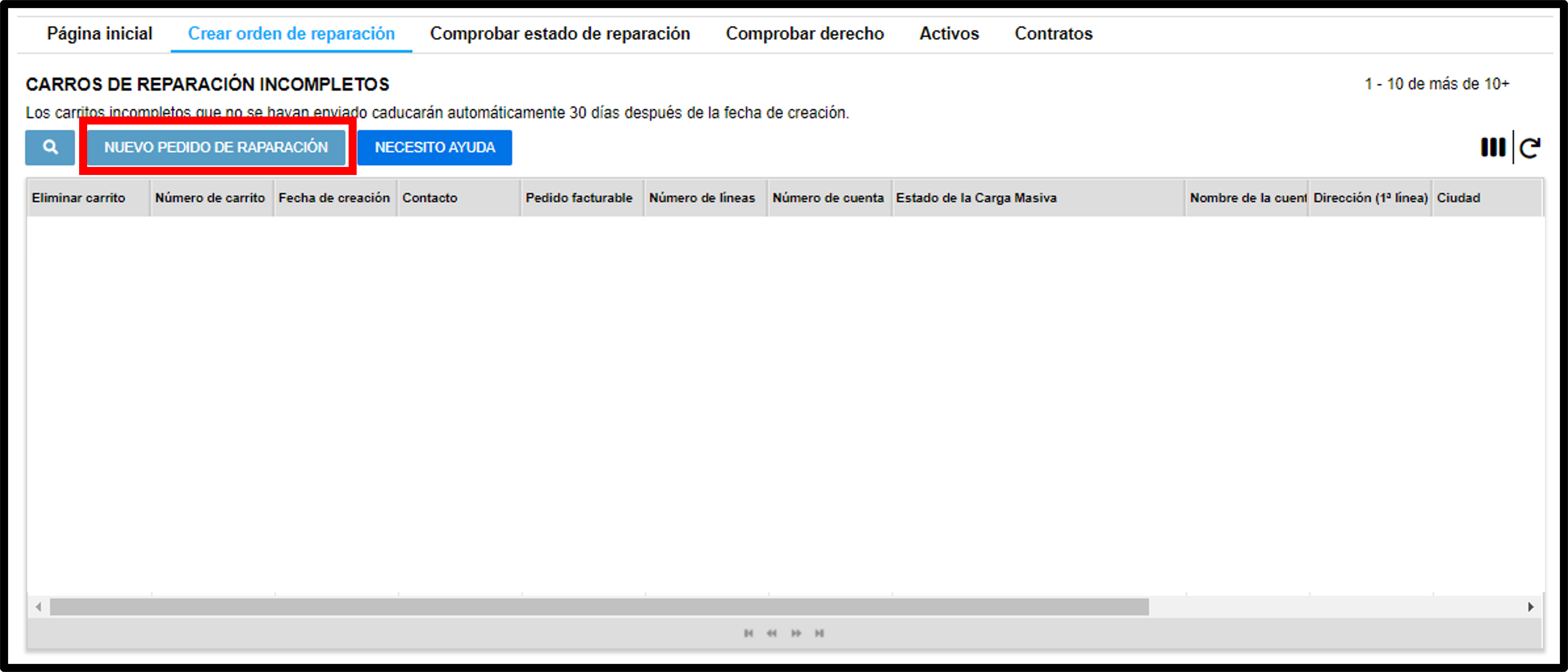 Envíe una captura de pantalla de reparación 2