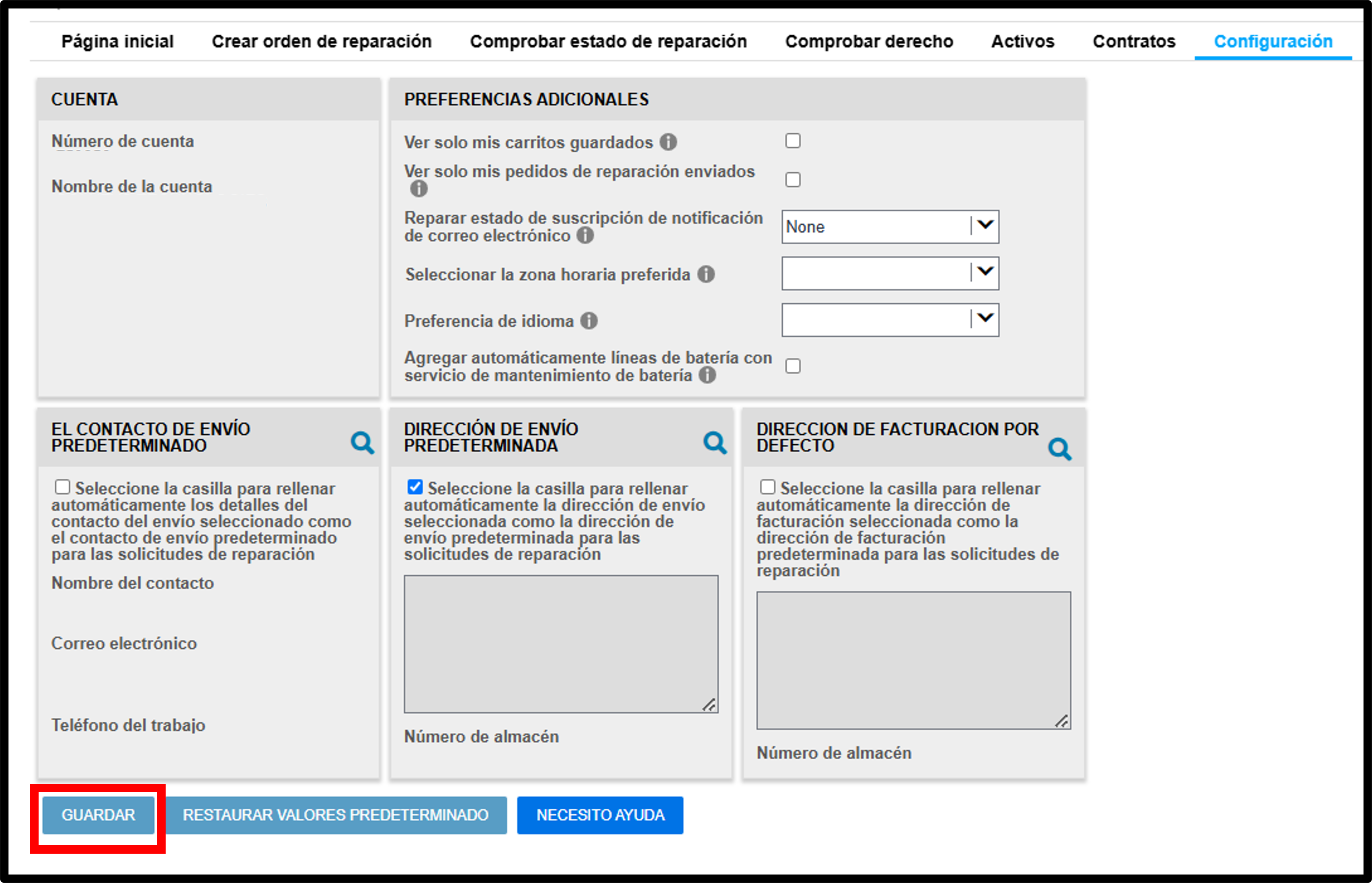 Guías de reparación de configuración del usuario, captura de pantalla 12