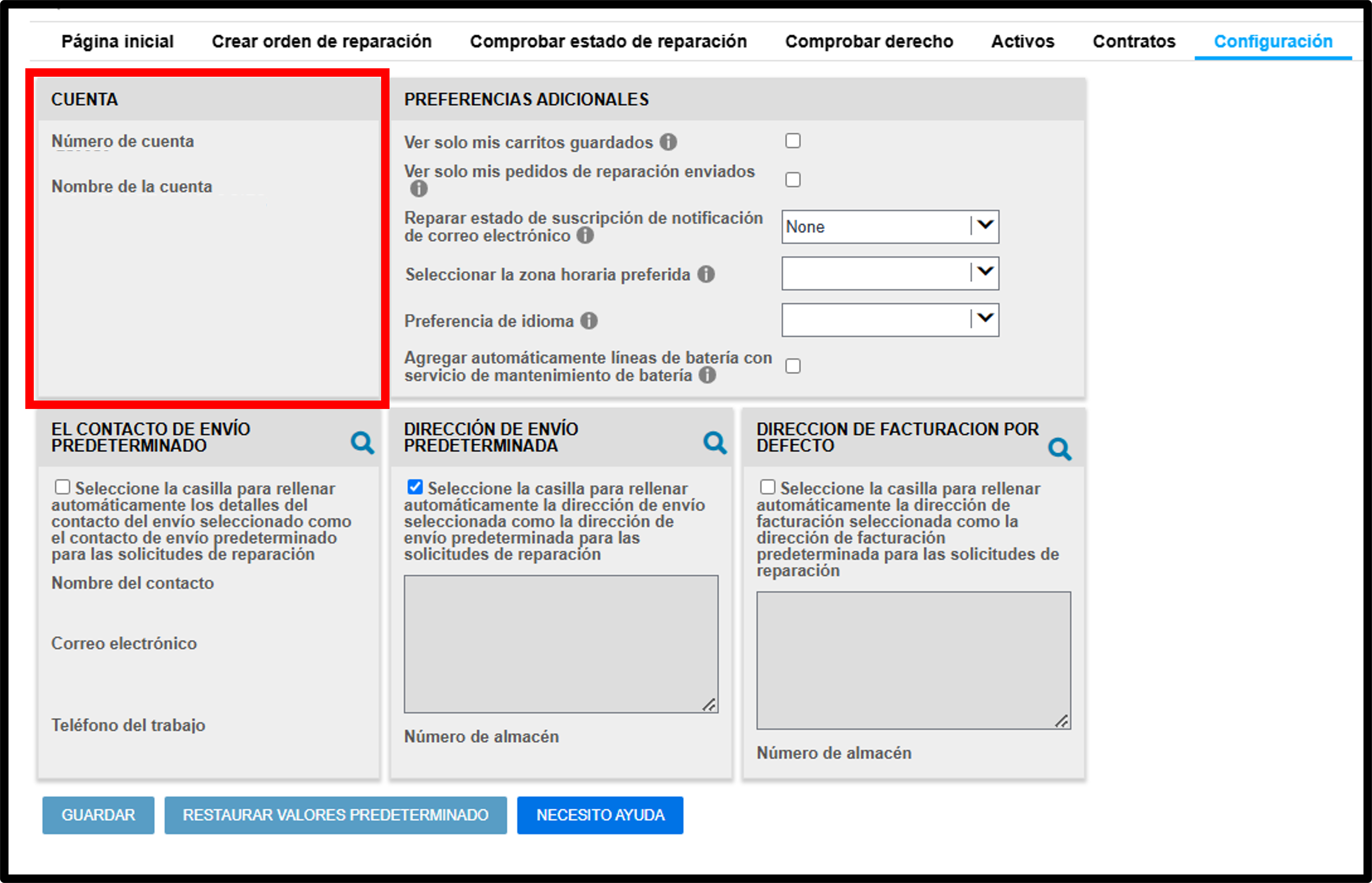 Guías de reparación de configuración del usuario, captura de pantalla 2